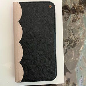Kate Spade Scallop Saffiano Leather Wrap Folio iPhone XS/X